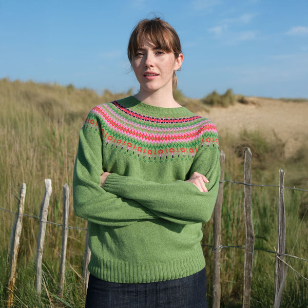 QUINTON & CHADWICK Fairisle Jumper  in Foliage