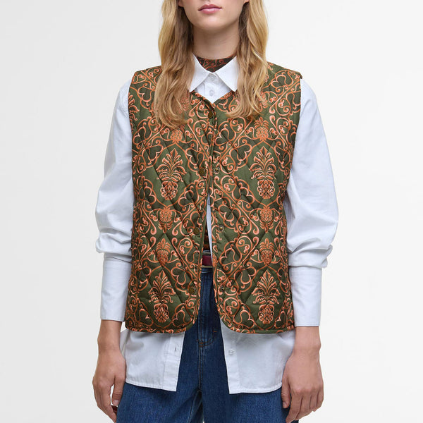 BARBOUR Barbour X Farm Rio Fernanda Liner in Pineapple/Green Heart Print