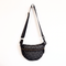 EN SHALLA Large Leather Crossbody Bum Bag in Black