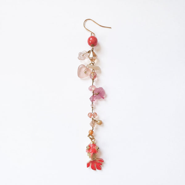 PHILIPPA KUNISCH Fish Bait Earrings in Red