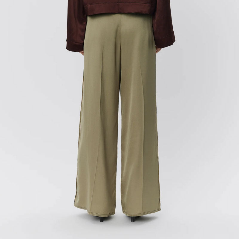 DAY BIRGER ET MIKKELSEN Fisher Fluid Viscose Trousers in Sage Khaki