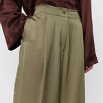 DAY BIRGER ET MIKKELSEN Fisher Fluid Viscose Trousers in Sage Khaki