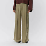 DAY BIRGER ET MIKKELSEN Fisher Fluid Viscose Trousers in Sage Khaki