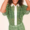 SACRECOEUR Flavia Guipure Shirt in Green