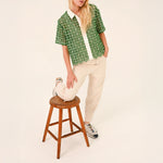 SACRECOEUR Flavia Guipure Shirt in Green