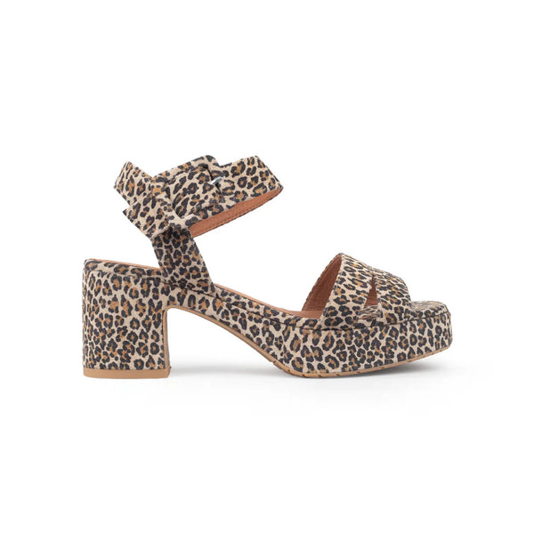 ESSKA Flora Mid Heel Platform Sandals in Leopard