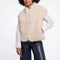 RINO & PELLE Freya Teddy Fleece Gilet in Birch