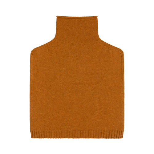 QUINTON & CHADWICK Funnel Neck Poncho in Whiskey