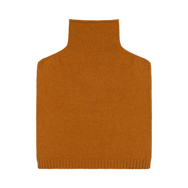 QUINTON & CHADWICK Funnel Neck Poncho in Whiskey