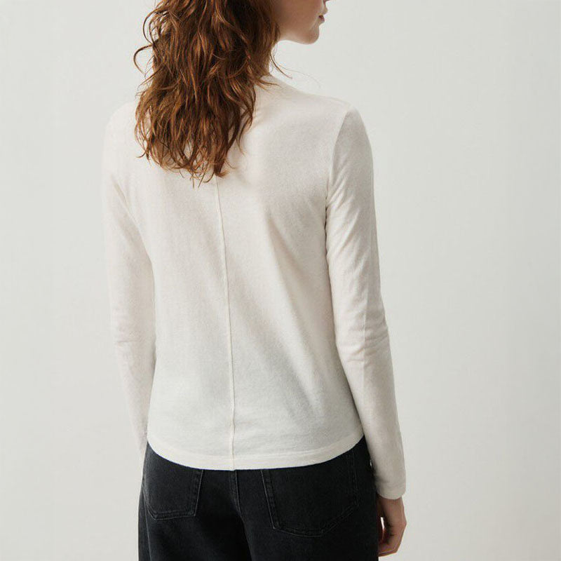 AMERICAN VINTAGE Gamipy Long Sleeve Top in White