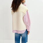 ESSENTIEL ANTWERP Geologic Sleeveless Jacket in Off White