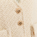 ESSENTIEL ANTWERP Geologic Sleeveless Jacket in Off White