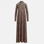 ESSENTIEL ANTWERP Germa Long Dress in Leopard Print