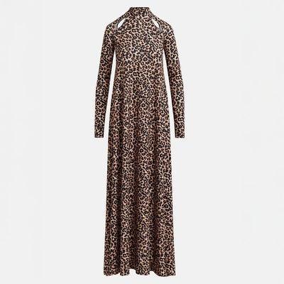 ESSENTIEL ANTWERP Germa Long Dress in Leopard Print