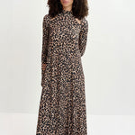 ESSENTIEL ANTWERP Germa Long Dress in Leopard Print