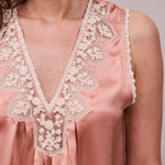 FAUNE Gracie Modal Satin Cami in Vintage Rose