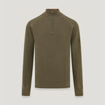 BELSTAFF Guide Quarter Zip Jumper in Surplus Green