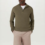 BELSTAFF Guide Quarter Zip Jumper in Surplus Green