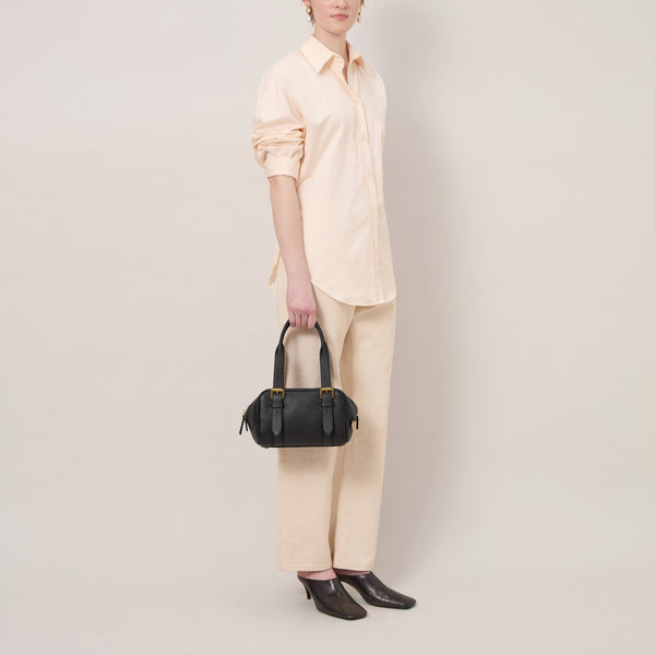 MULBERRY Small Boston Heavy Grain Handbag in Black