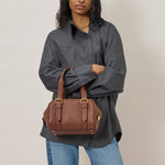 MULBERRY Small Boston Heavy Grain Handbag in Bright Oak