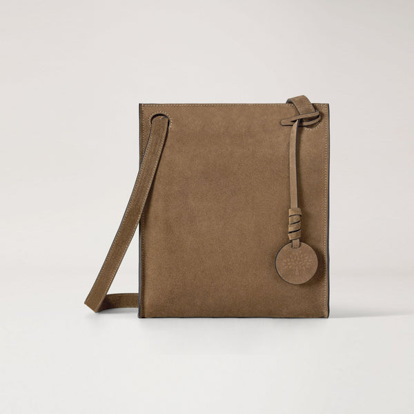 MULBERRY Mini Soft Tote Suede Handbag in Salcombe Sand