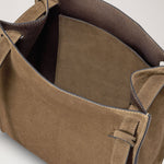 MULBERRY Mini Soft Tote Suede Handbag in Salcombe Sand