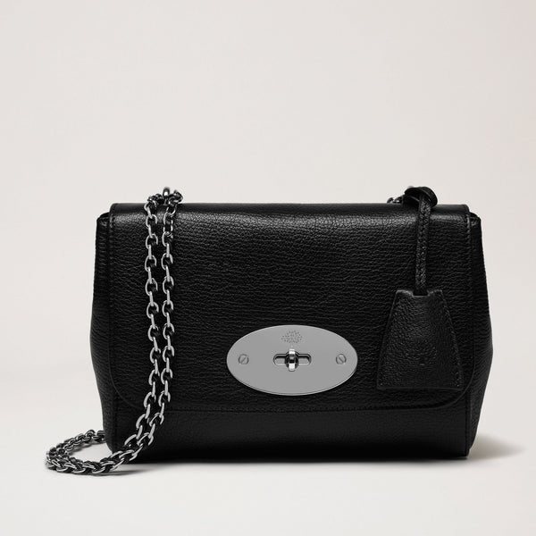 MULBERRY Lily Glossy Goat Bag in Black/Silver