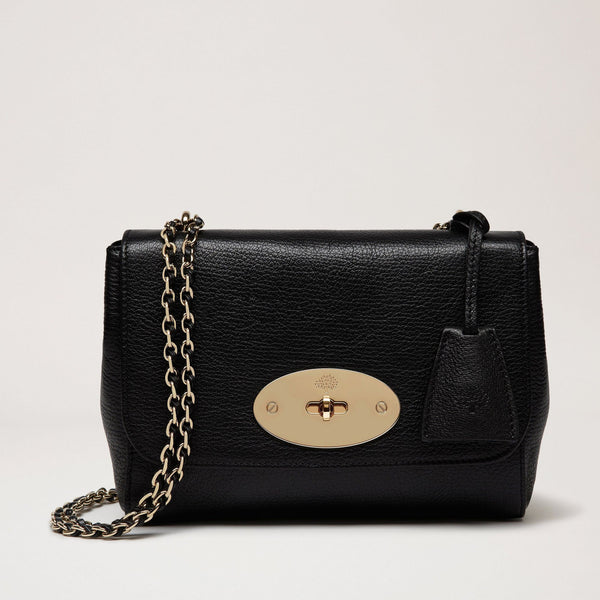 MULBERRY Lily Glossy Goat Bag  in Black/Gold