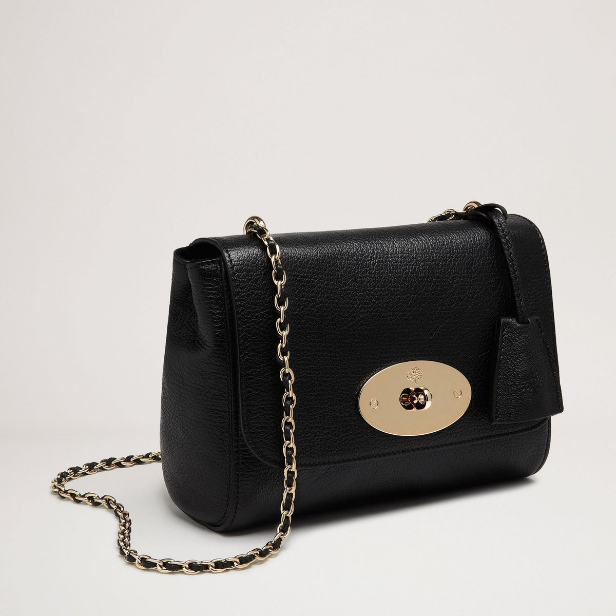 MULBERRY Lily Glossy Goat Bag  in Black/Gold