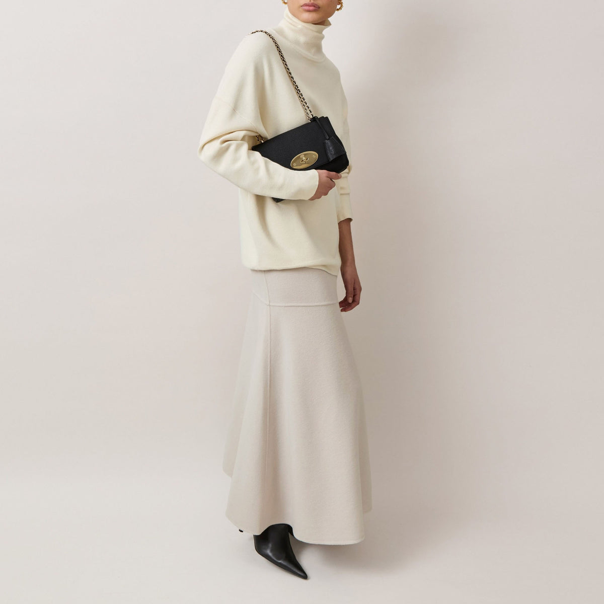 MULBERRY Lily Glossy Goat Bag  in Black/Gold