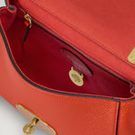 MULBERRY Lily Small Classic Grain Handbag in Coral Orange