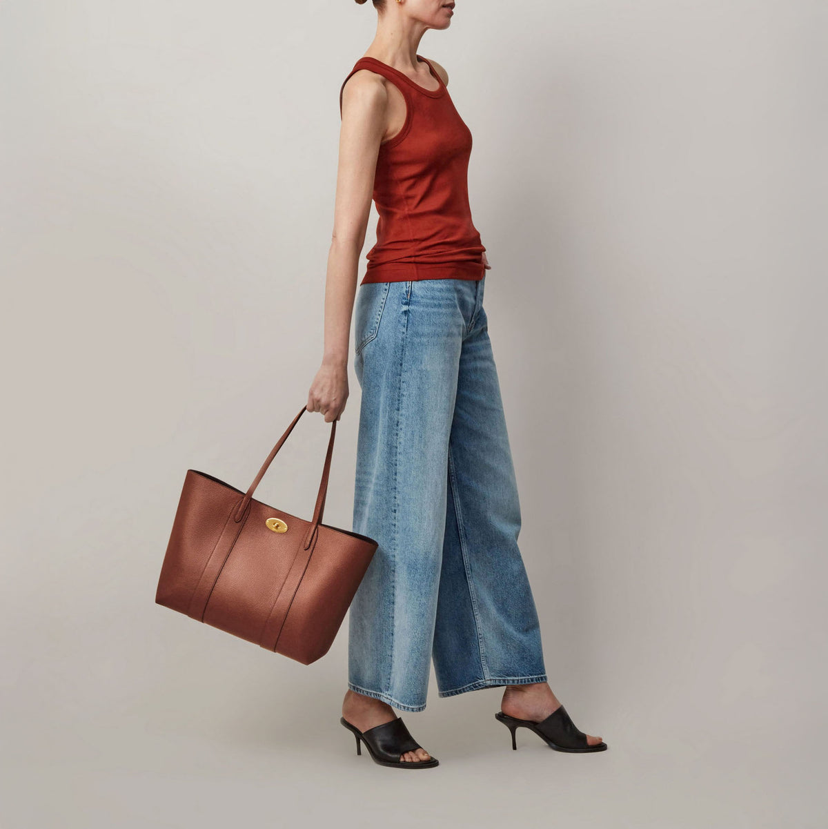 MULBERRY Bayswater SCG Two Tone Tote in Oak