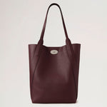 MULBERRY North South Bayswater Tote Heavy Grain Handbag in Black Cherry