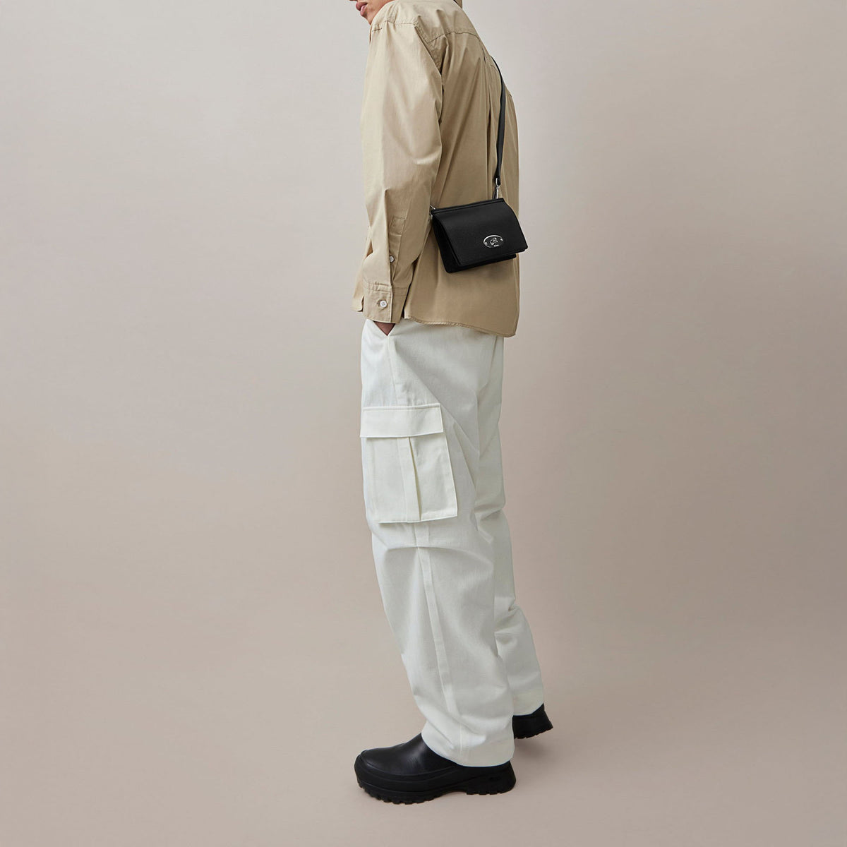 MULBERRY East West Antony Small Classic Grain in Black
