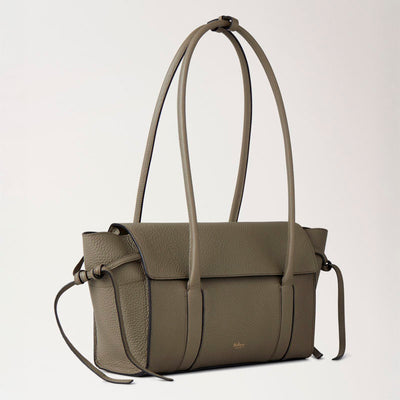 MULBERRY Small Soft Bayswater in Linen Green Heavy Grain