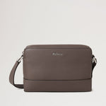MULBERRY Small Farringdon Messenger in Taupe Brown Small Pebble Grain