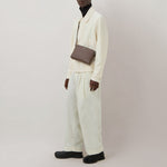 MULBERRY Small Farringdon Messenger in Taupe Brown Small Pebble Grain