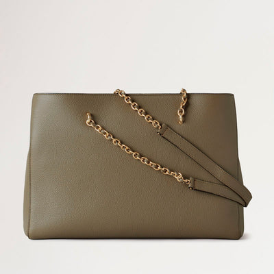 MULBERRY Lily Chain Tote in Linen Green
