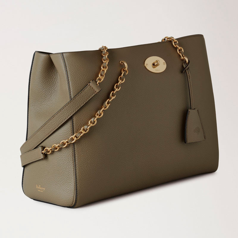 MULBERRY Lily Chain Tote in Linen Green