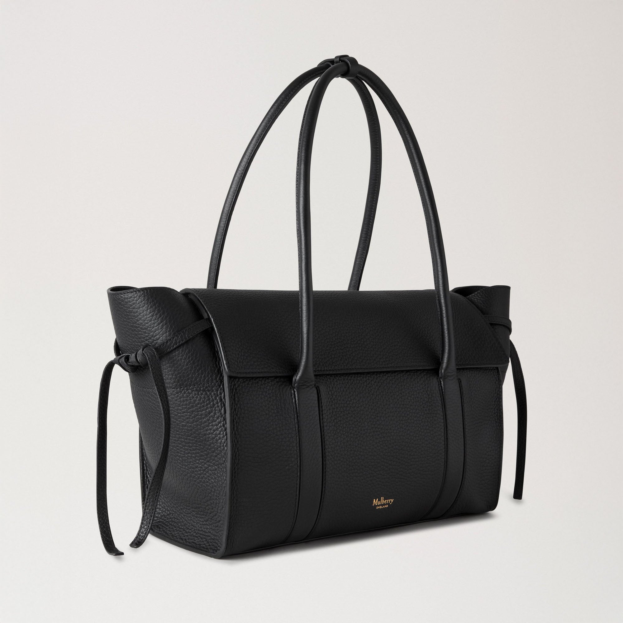 MULBERRY Medium Soft Heavy Grain Bayswater Tote in Black