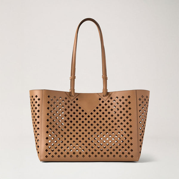 MULBERRY Perforated Tote Bag in Toffee