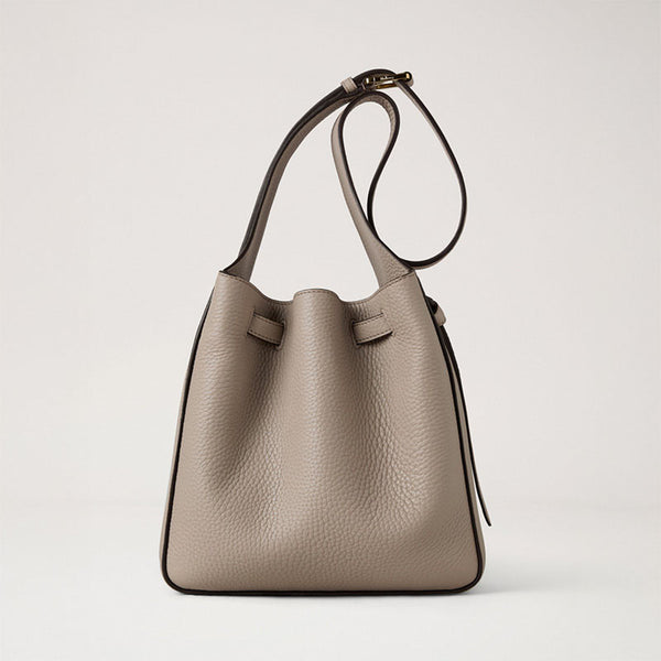 MULBERRY Lyra Small Belted HG Bucket Bag in Cashmere Taupe
