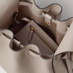 MULBERRY Lyra Small Belted HG Bucket Bag in Cashmere Taupe