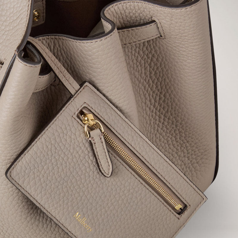 MULBERRY Lyra Small Belted HG Bucket Bag in Cashmere Taupe