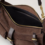 MULBERRY Roxanne Shoulder Suede Handbag in Chocolate