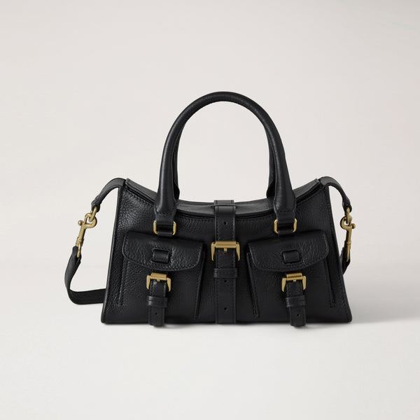 MULBERRY Mini Roxanne in Black High Shine Leather