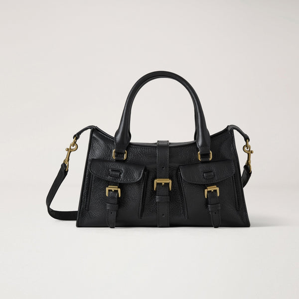 MULBERRY Small Roxanne in Black High Shine Leather