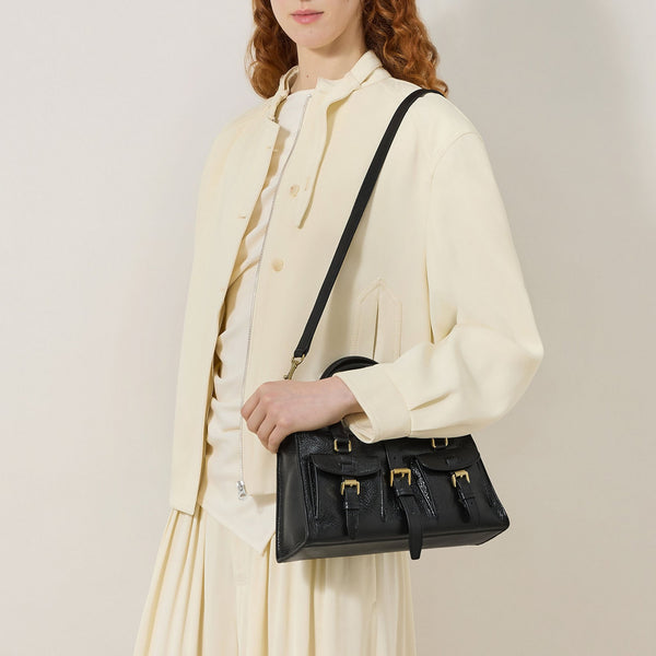MULBERRY Small Roxanne in Black High Shine Leather