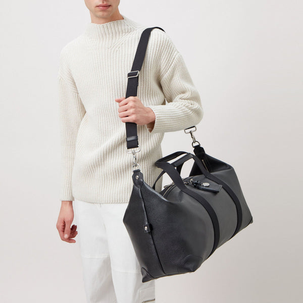 MULBERRY Heritage Medium Clipper Eco Scotchgrain in Black