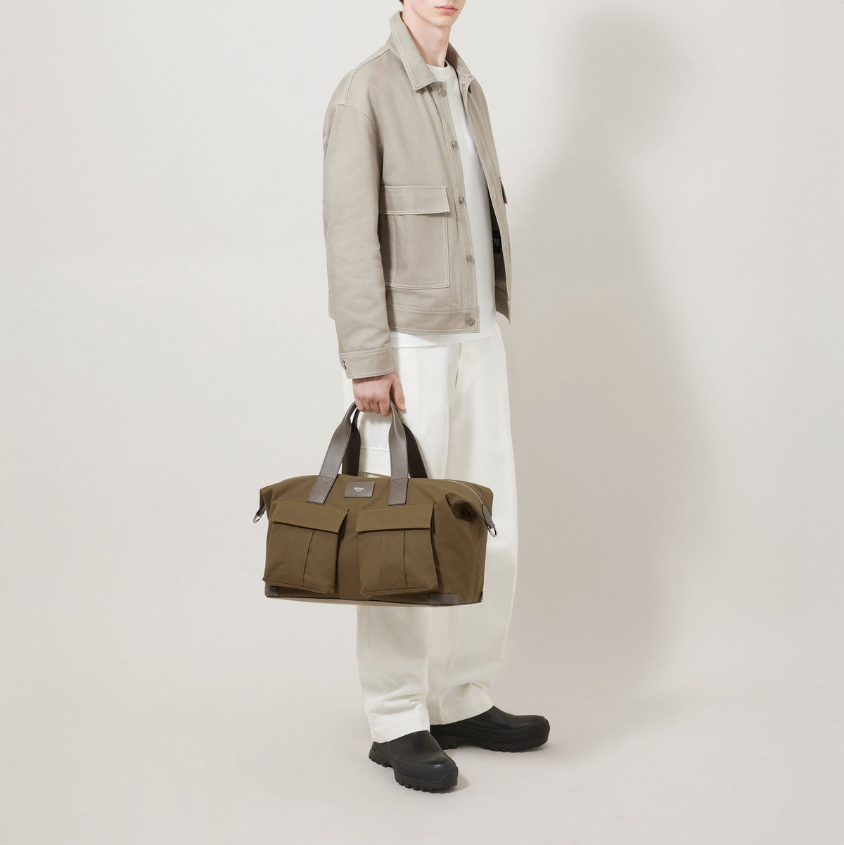 MULBERRY Heritage Waxed Day Clipper in Dark Moss